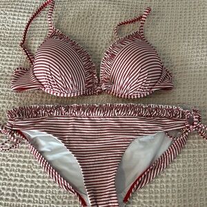 Azura Australia Bikini Size M Busts A-C, Red and White
